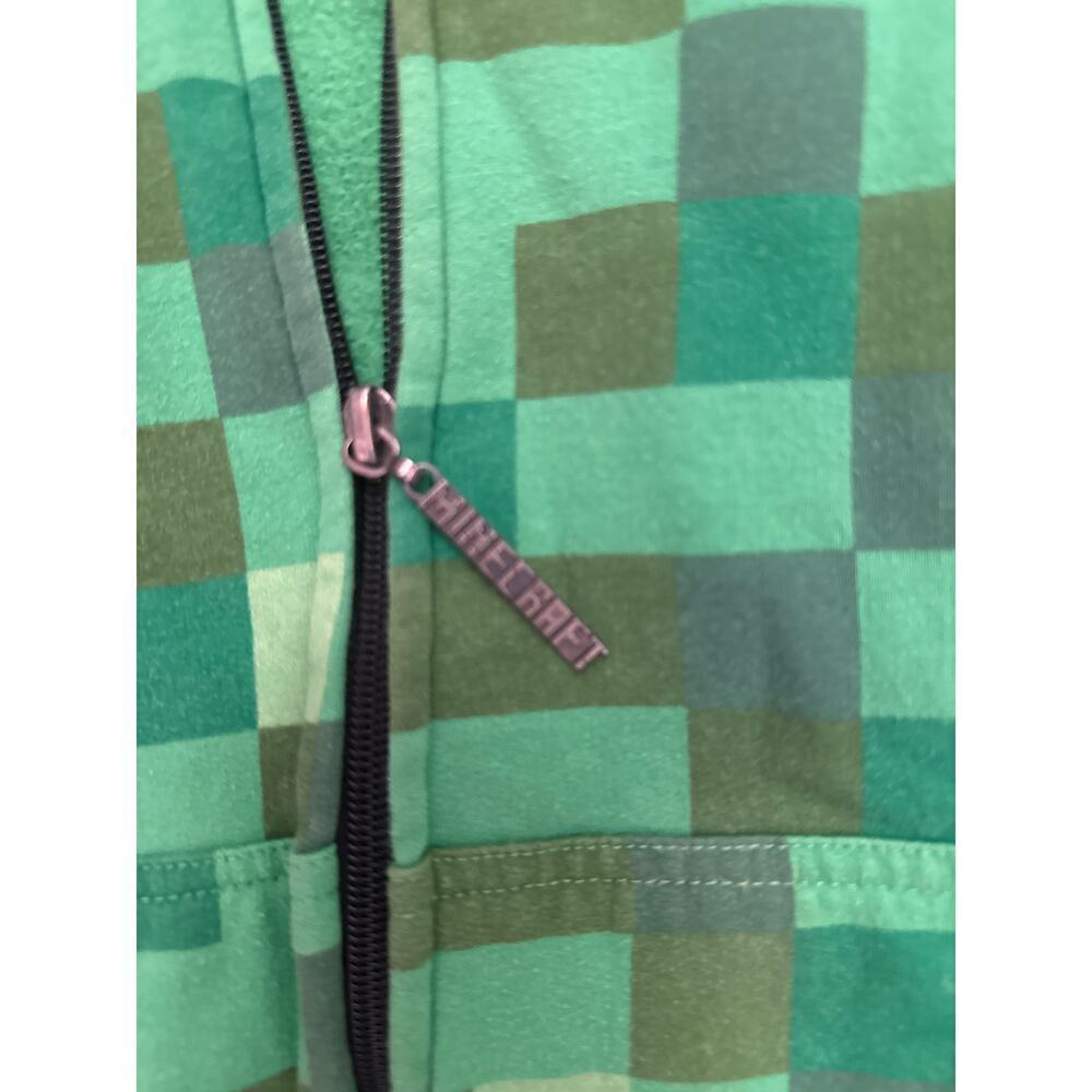 Jinx Minecraft Boys' Green Creeper Block Zip-Up Hoodie with Mask, S - Picture 9 of 11